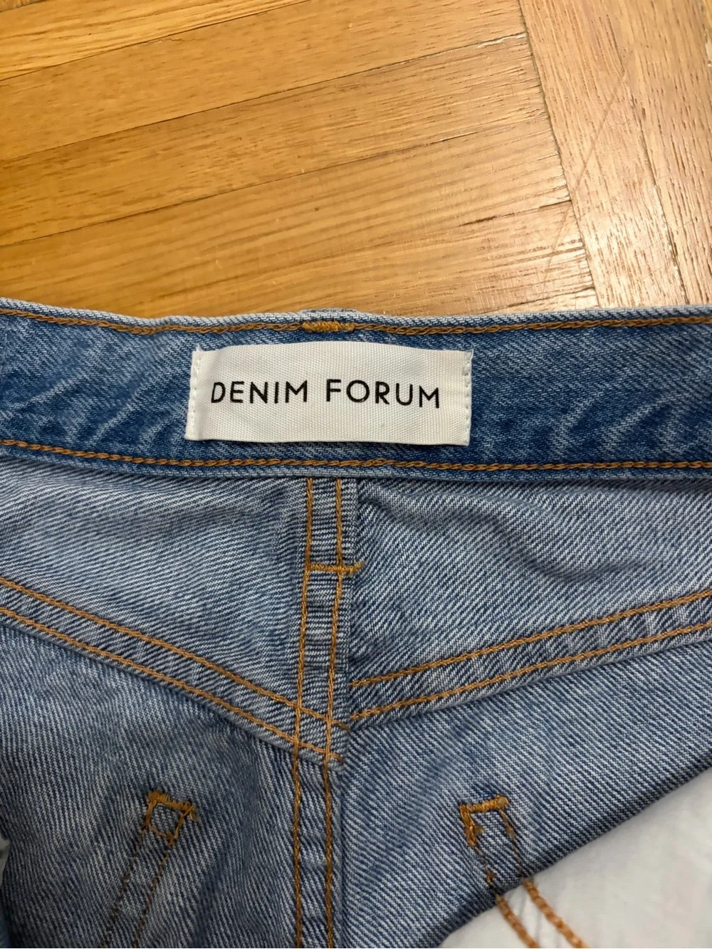 Denim Forum The Ex-Boyfriend Hi-Rise Denim Short Relaxed denim cut-off shorts